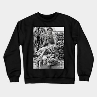 Vintage photo of Banana Loaders in Ecuador Crewneck Sweatshirt